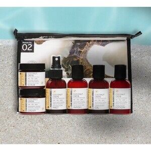 The body deli deluxe mini body kit travel set formula no2 coconut creme